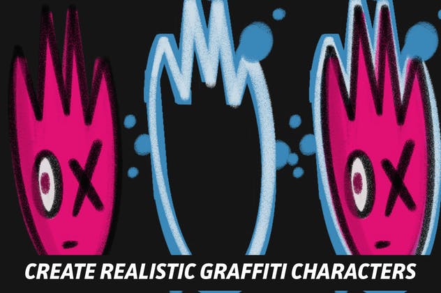 涂鸦艺术插画创作Procreate笔刷工具箱 The Graffiti Box: Procreate Brushes插图(5)