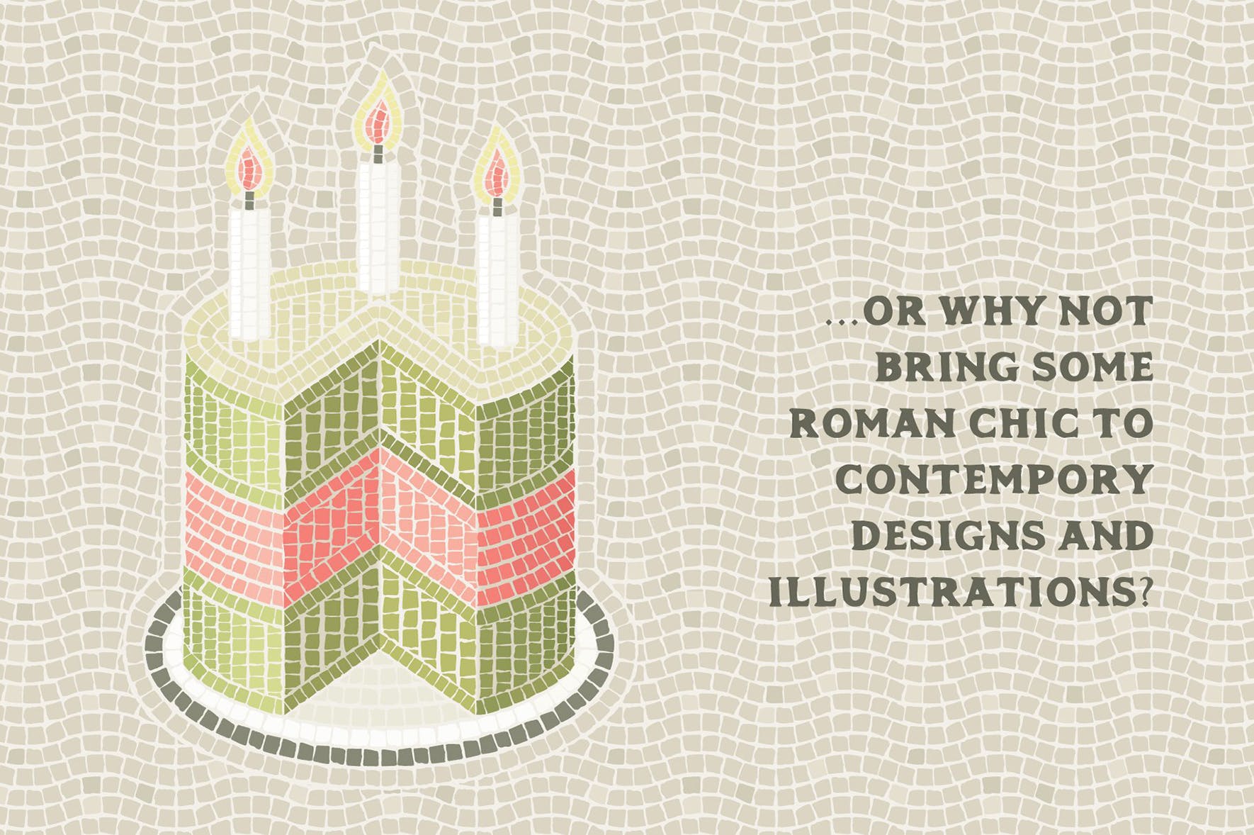 古罗马马赛克瓷砖图案AI笔刷 Mosaic Maker – Brushes & Patterns插图(2)