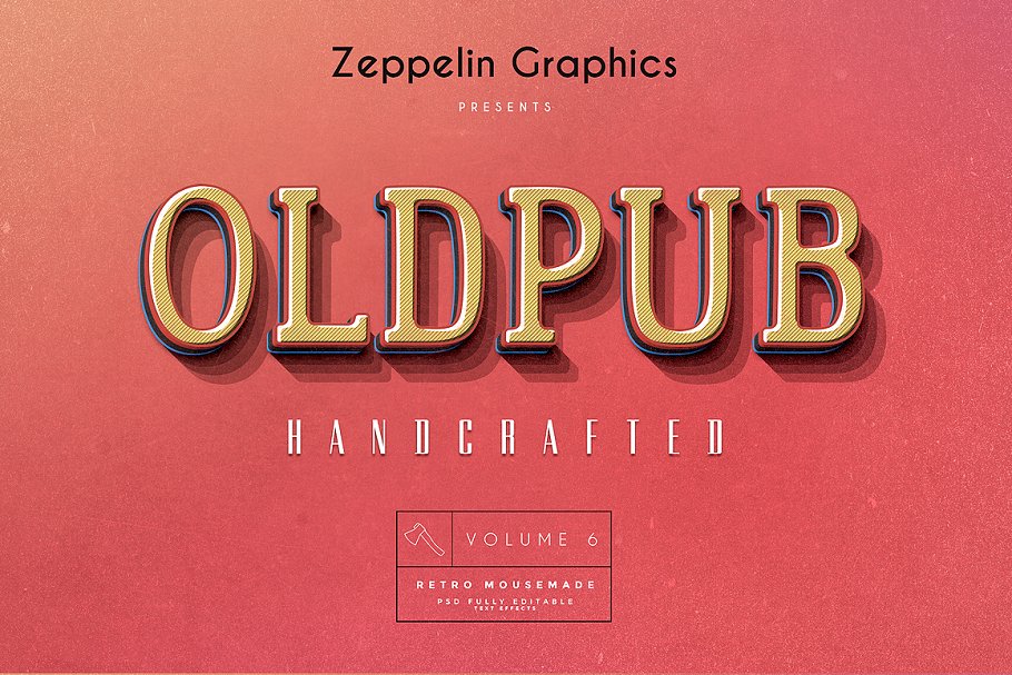 复古怀旧风格文本图层纹理v6 Vintage Text Effects Vol.6插图(4)