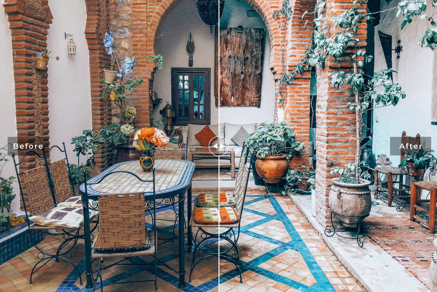 天蓝色调/褪色增强日落照片后期处理素材库精选LR预设 Chefchaouen Mobile & Desktop Lightroom Presets插图(2)