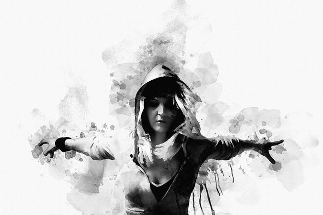 中国水墨风效果一键生成PS动作 Ink Art Photoshop Action插图(11)