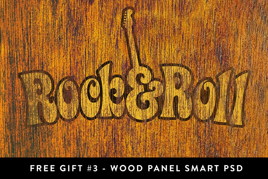 复刻 70s-80s T恤效果纹理图层样式 RetroTee-Worn Tee Effect Pack插图(4)