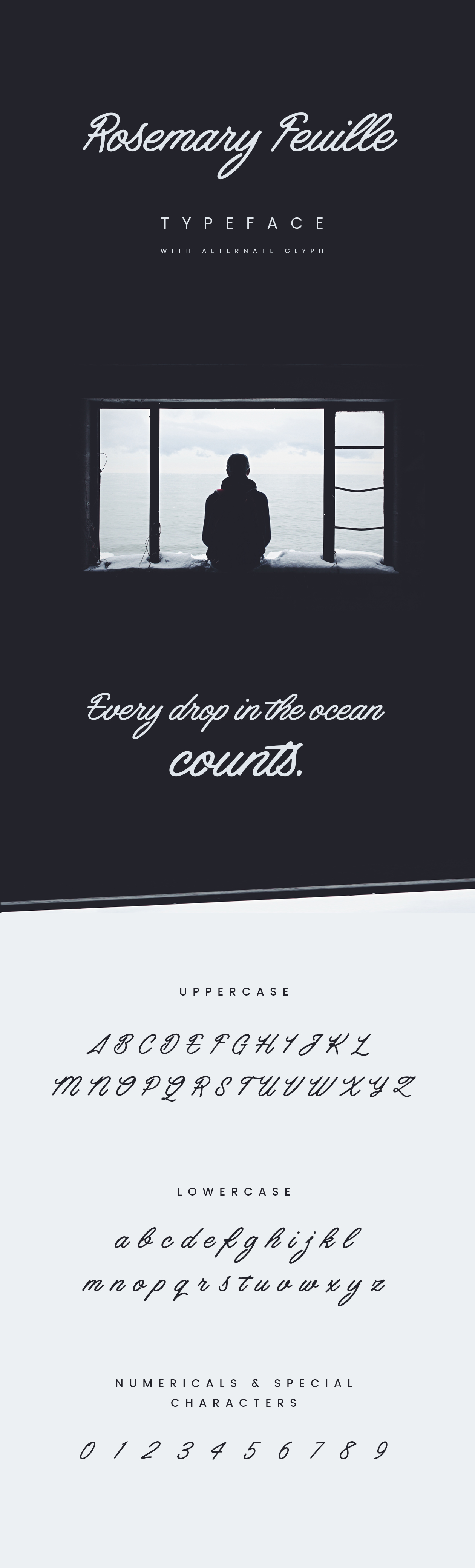 英文连笔书法字体下载 Rosemary Feuille Tyepface插图