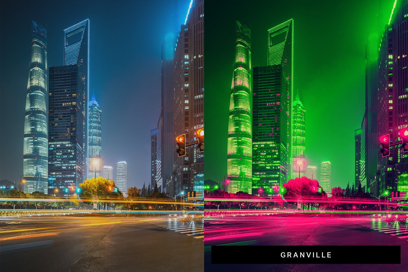 赛博朋克美学效果风格城市夜景摄影处理素材库精选PS动作 8 Cyberpunk Aesthetics Photoshop Actions and LUTs插图(4)