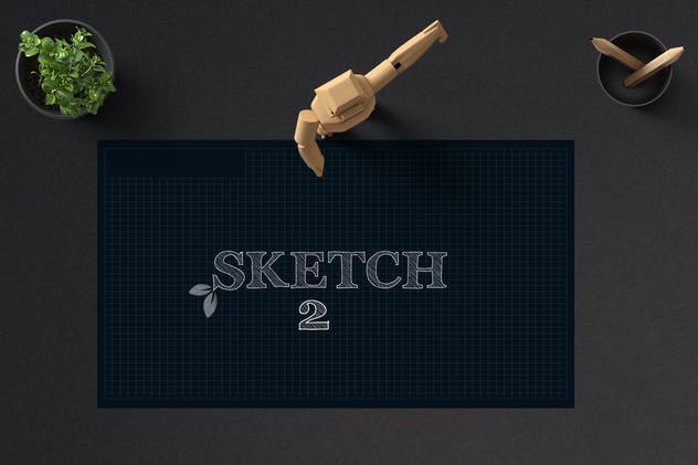 素描图形设计风格PPT幻灯片设计模板v2 SKETCH 2 Powerpoint Template插图(1)