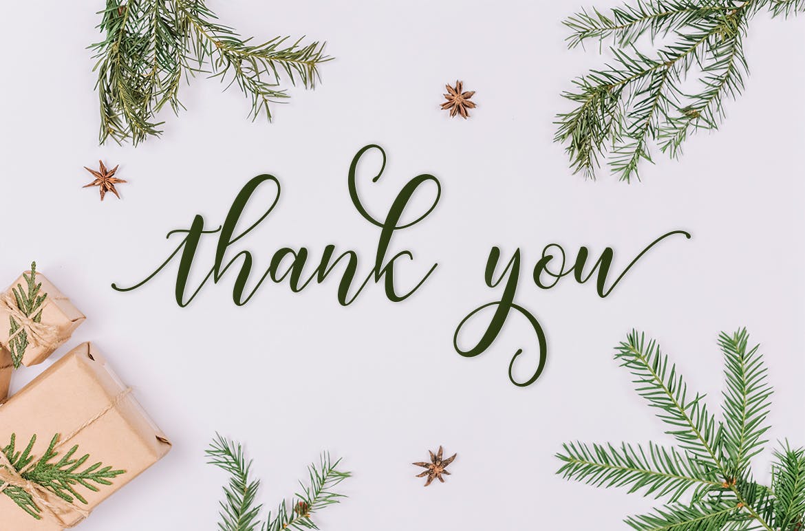 现代书写风格圣诞节主题英文草书字体 Happy Christmas Script插图(5)