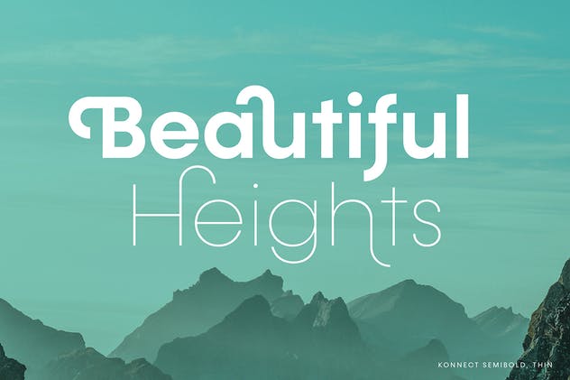 高品质几何无衬线字体家族[18种字体样式] Konnect Font Family插图(11)