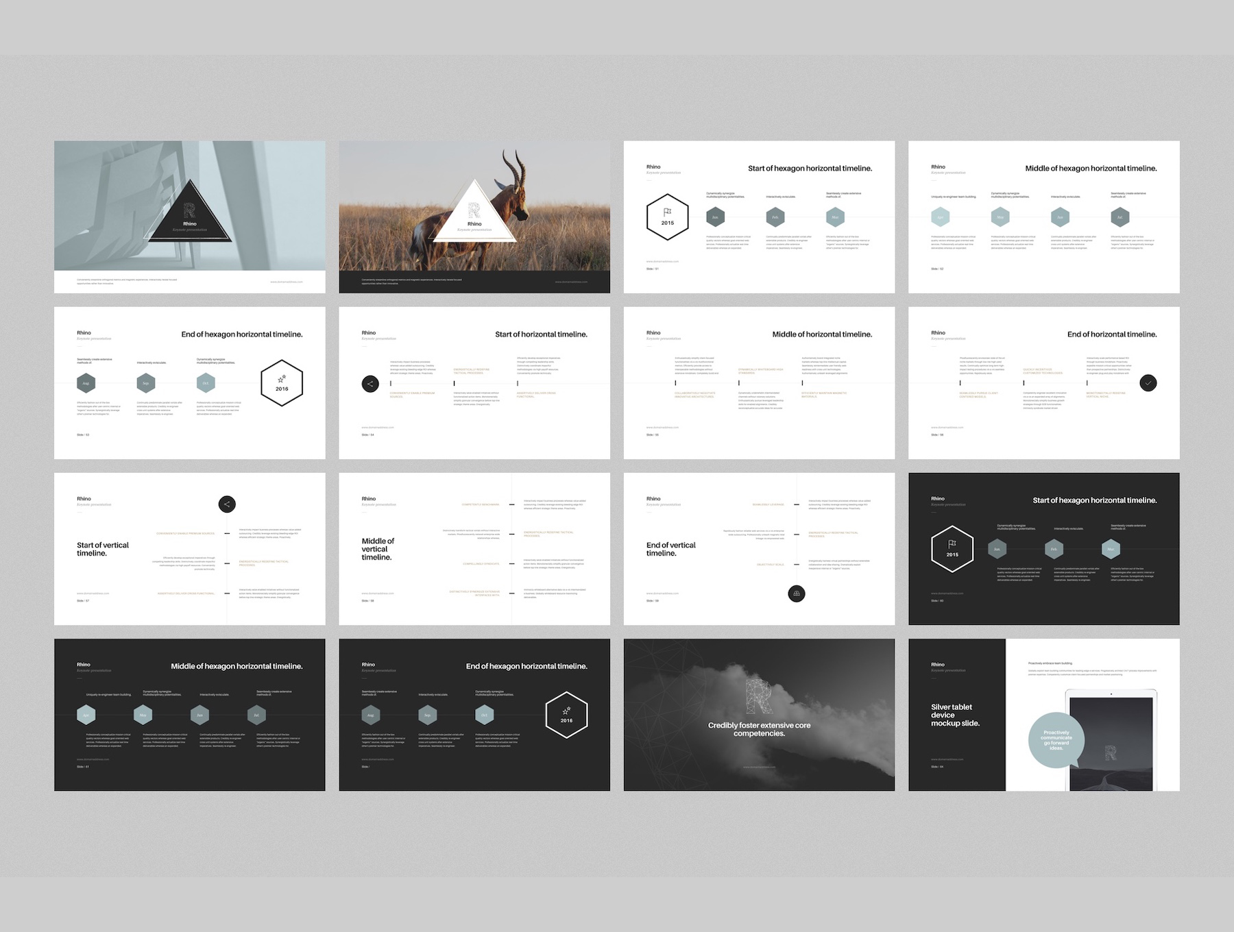 素材库下午茶：时尚高端多用途的素材库精选Keynote模板插图(5)