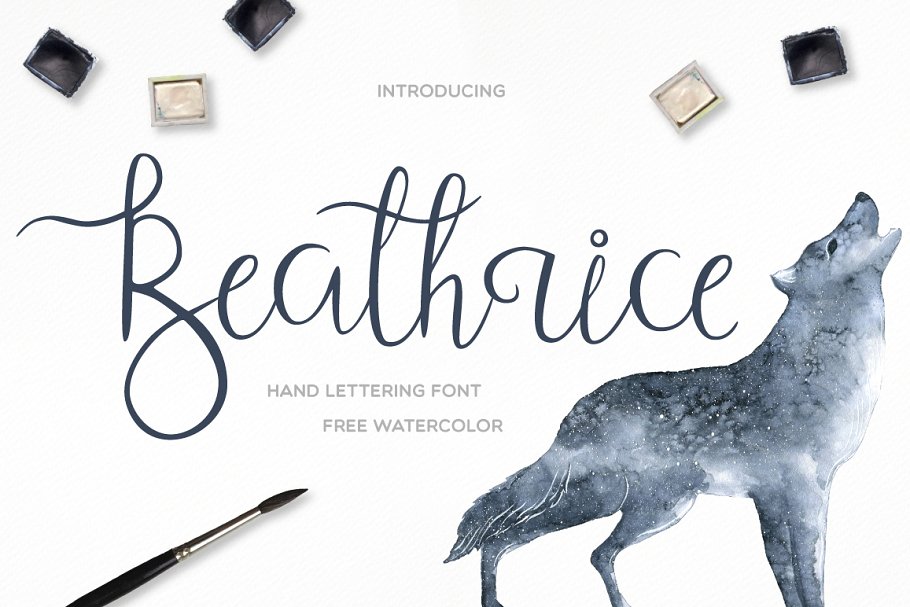 手写英文书法字体 Beathrice Script Font插图