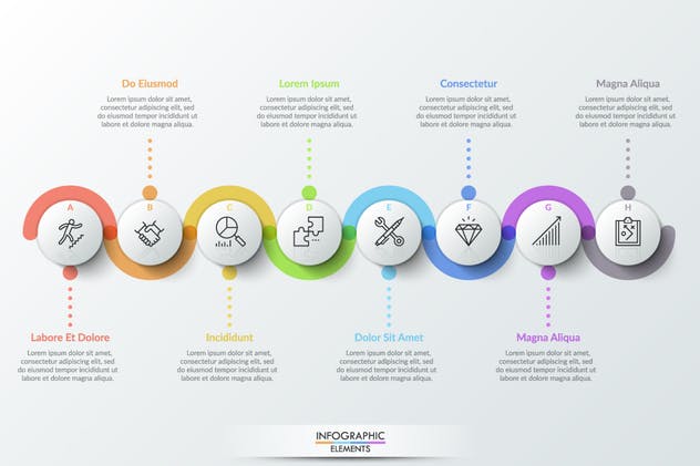 25款时间轴信息图表PPT模板素材 25 Infographic Timelines插图(5)