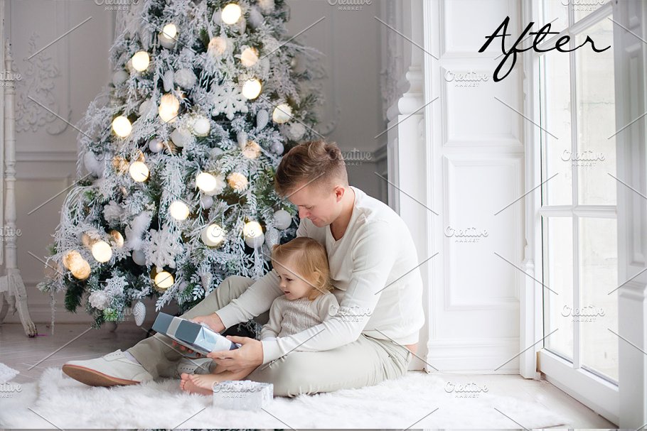 圣诞灯饰光影照片处理图层样式 Christmas Overlays for Photographers插图(2)