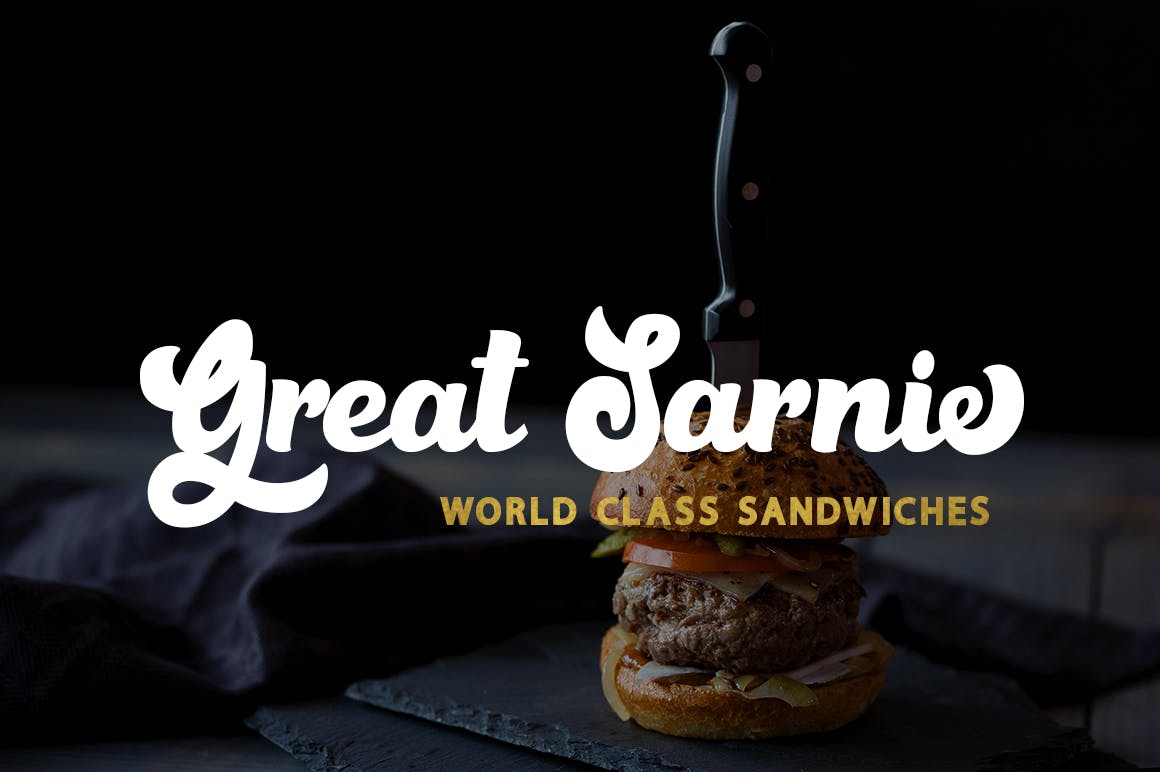 英文粗体书法字体&花式字体 Gazillions Script Font Duo插图(4)