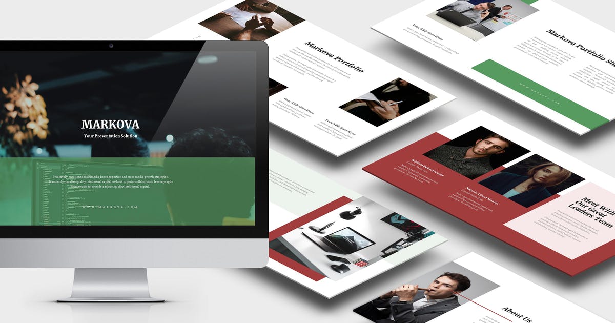 商业手册Lookbook设计风格Powerpoint模板 Markova : Business Lookbook Style Powerpoint插图