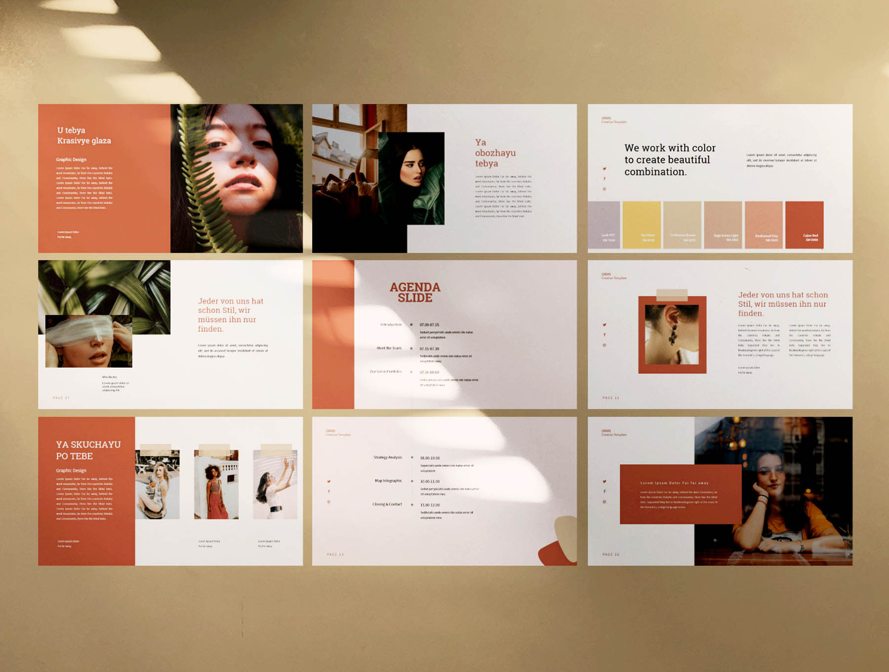 素材库下午茶:极简高端时尚的素材库精选Google演示模板插图(2)