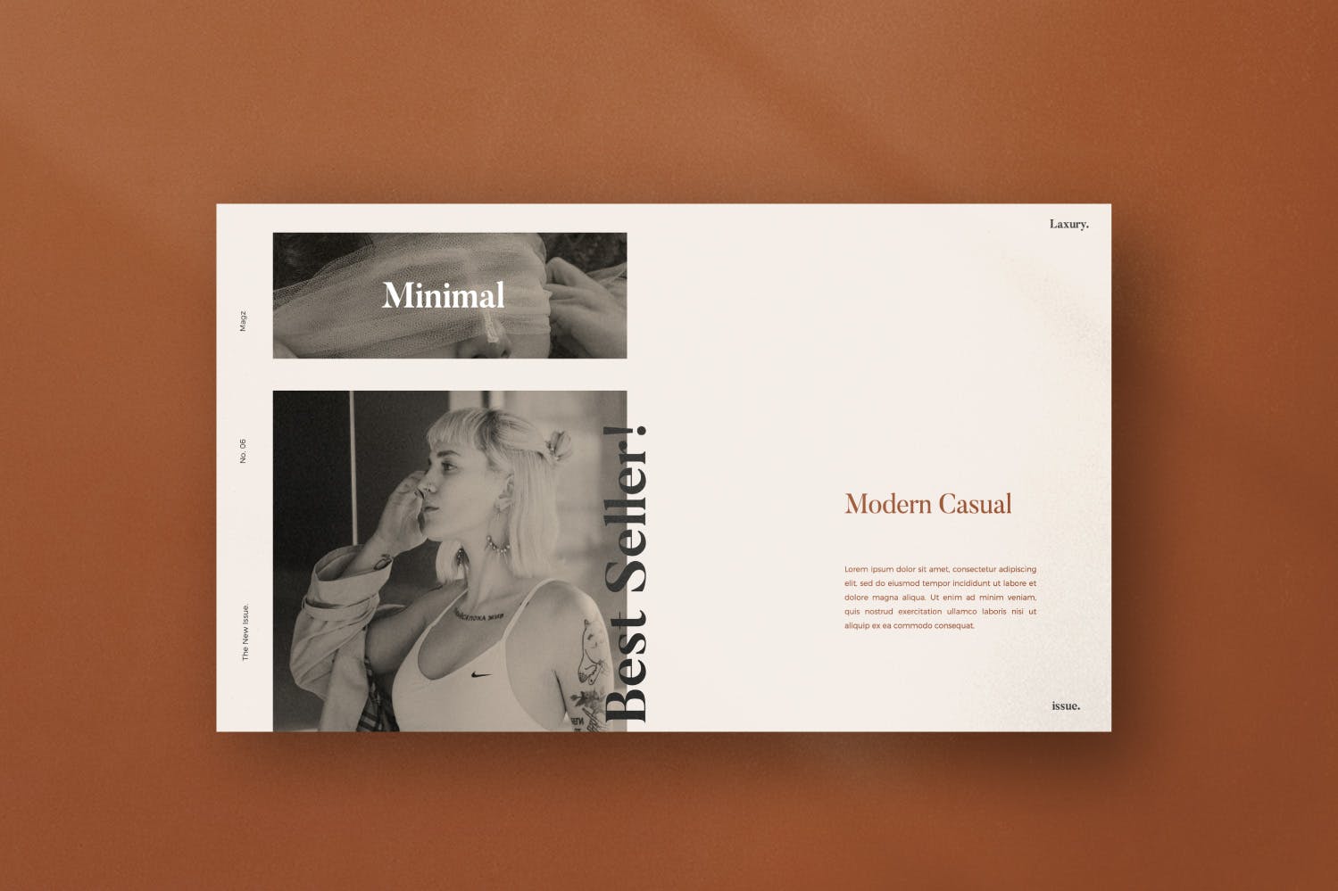 时尚企业介绍/Lookbook新品上市发布素材库精选PPT模板 LAXURY – Lookbook Fashion Powerpoint Creative插图(6)