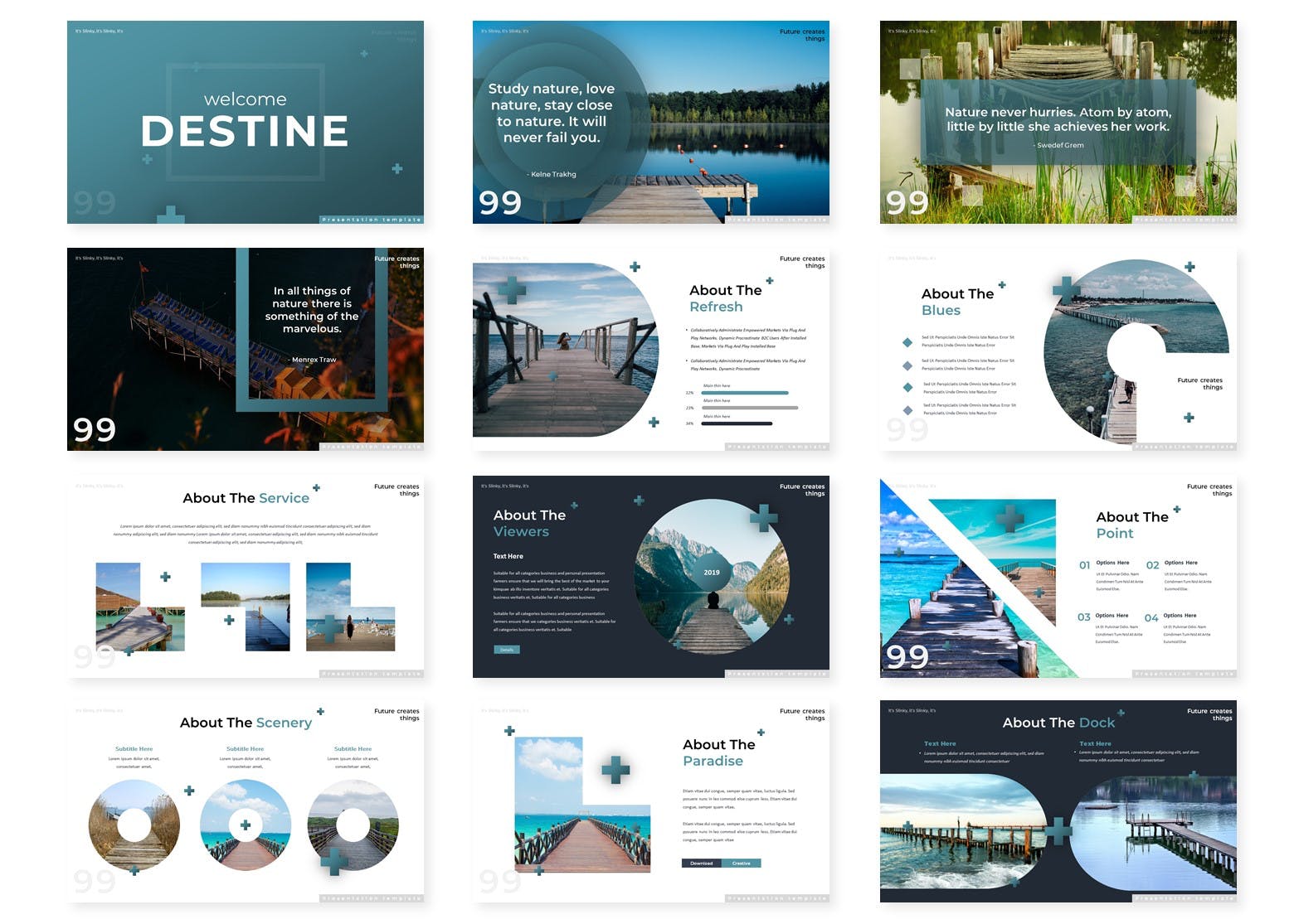 企业公司规划发展计划书PPT幻灯片模板 Destine – Powerpoint Template插图(1)