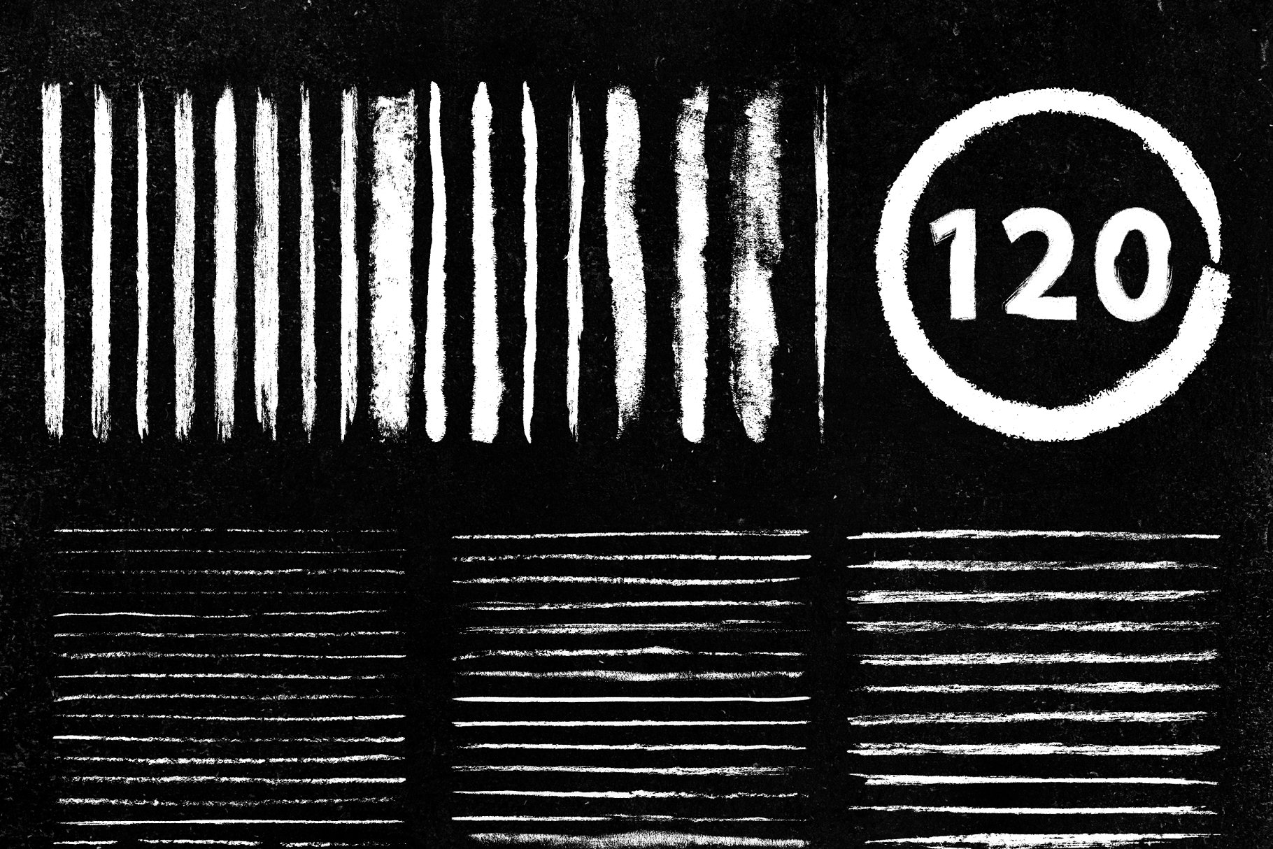 经典彩色黑板画粉笔AI笔刷 Megapack of chalks by Guerillacraft插图(1)