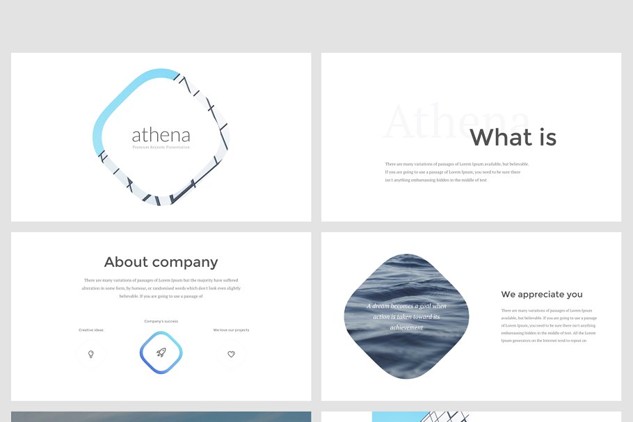 80+页现代简约 Keynote 幻灯片模板 Athena Keynote Presentation插图(7)