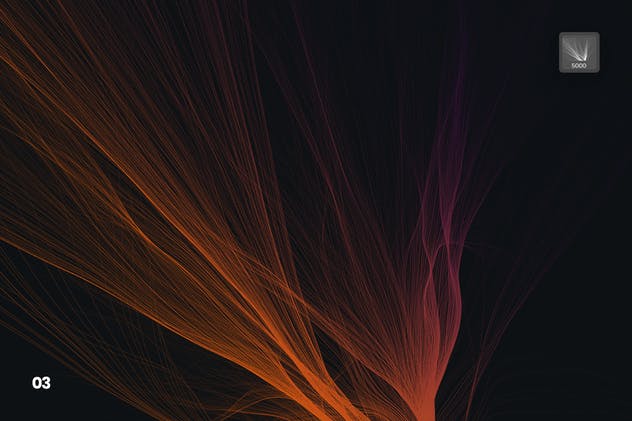 丝滑头发波纹图案PS笔刷 Smooth Hair Flow Photoshop Brushes插图(3)