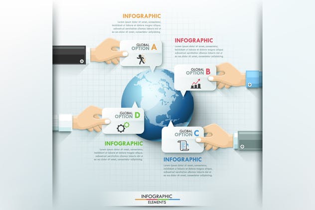 团队协作团队建设信息图表矢量素材 Teamwork Infographics插图(9)