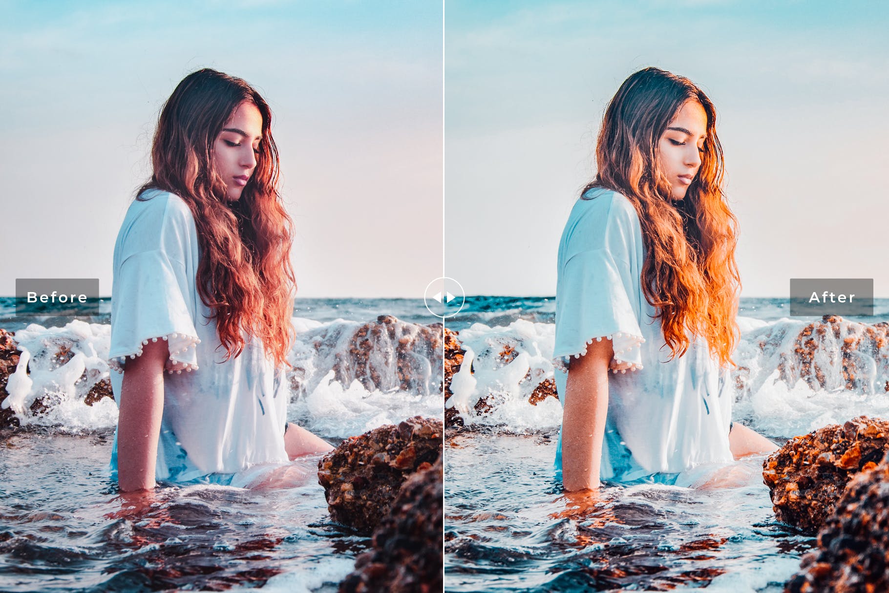 海滩旅行摄影后期处理调色滤镜LR预设 Bahamas Mobile & Desktop Lightroom Presets插图(4)