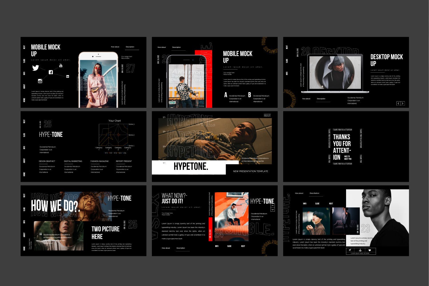 潮流服饰品牌介绍谷歌幻灯片模板 Hypetone – Google Slide插图(8)