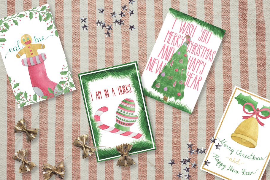 手写书法艺术英文字体 Merry Christmas [2 fonts] Pro插图(6)