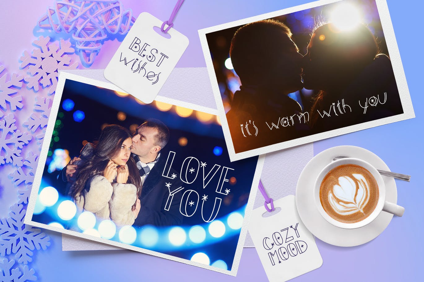 圣诞节字体设计斯堪的纳维亚hygge风格英文涂鸦字体 Happy Xmas Hand Drawn Font插图(6)