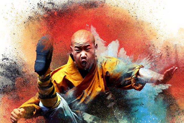 炫彩粉末喷溅特效PS动作 Color Dust Photoshop Action插图(3)