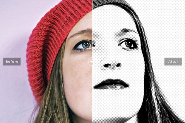 PS半调图案Photoshop动作 Pinhole Halftone Photoshop Actions插图(3)