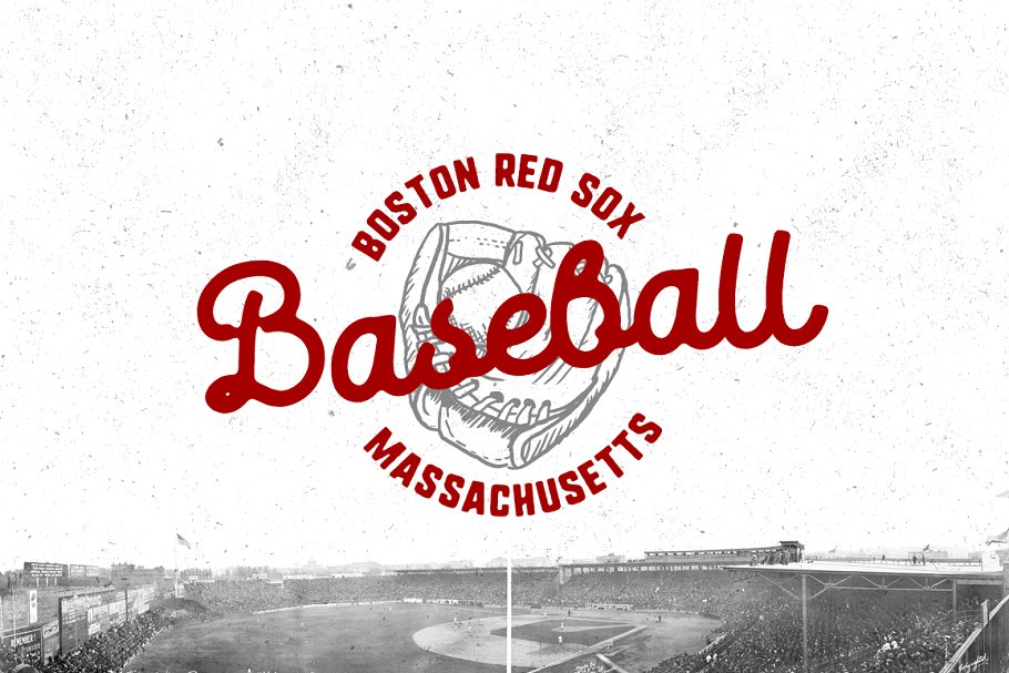 复刻棒球服和球队标志字体 Fenway • Script & Sans + Bonus插图(5)