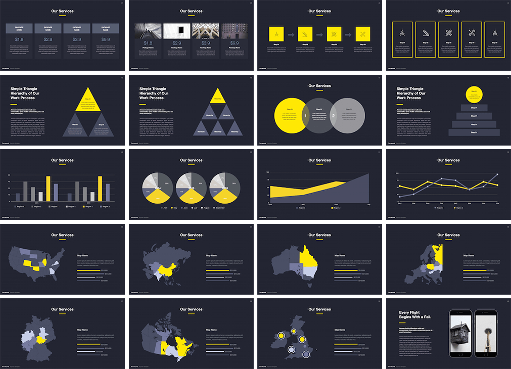 高端商务质感的时尚多功能keynote幻灯片演示模版（key）插图(4)