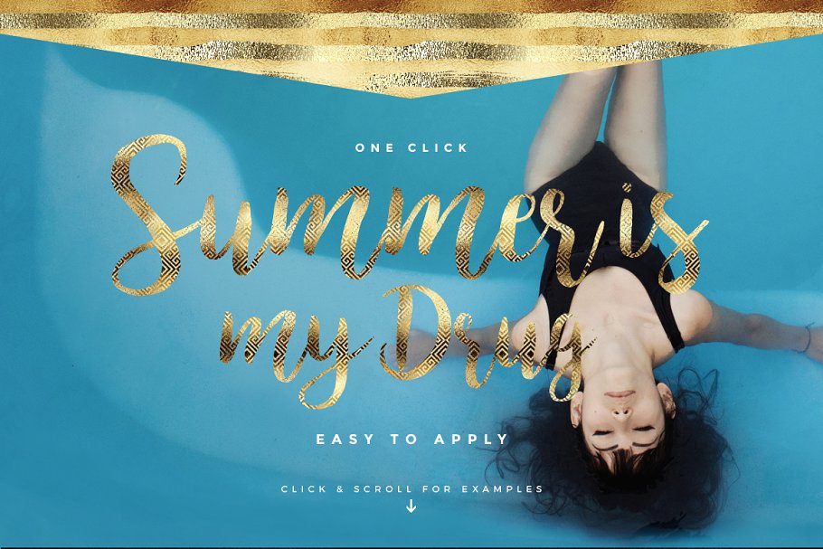 300+金光闪闪金箔图层样式 300+ Gold Glitter Foil Styles插图(5)