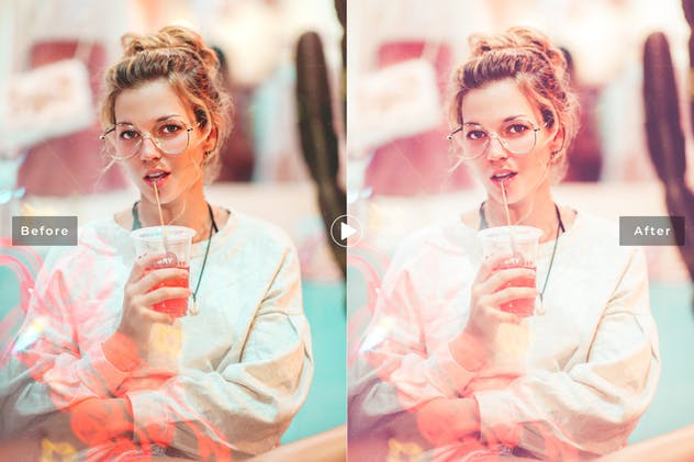 日系糖果色暖色调色LR预设 Sweet Tones Mobile Lightroom Presets插图(1)