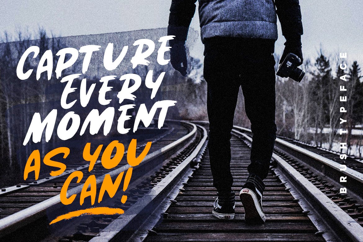 圆润厚实英文笔刷字体下载 Forqend Brush Typeface插图(1)