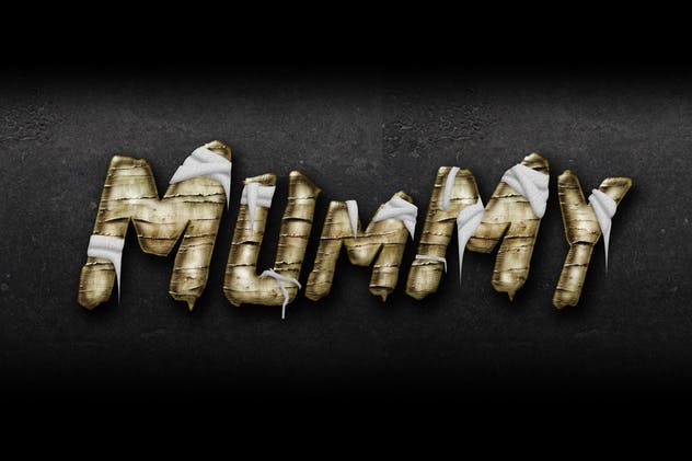 万圣节恐怖惊悚装饰特效PS字体样式 Halloween Horror Photoshop Layer Styles插图(1)