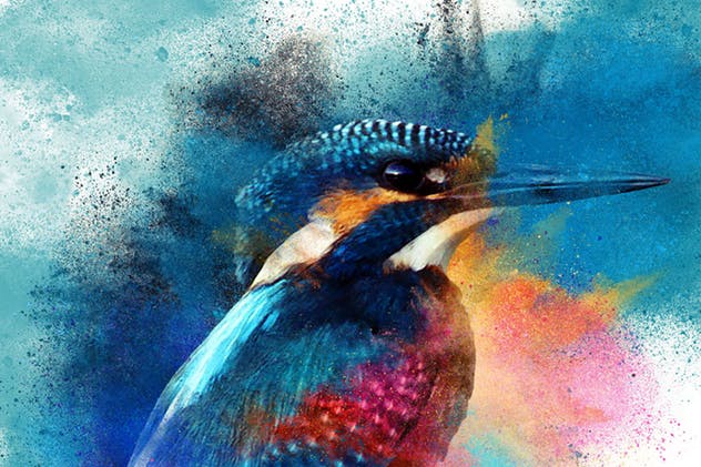 炫彩粉末喷溅特效PS动作 Color Dust Photoshop Action插图(9)