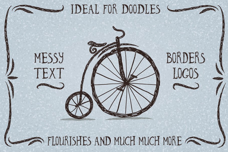 草图画笔笔画AI笔刷 Scribble & Scrawl Brushes插图(1)