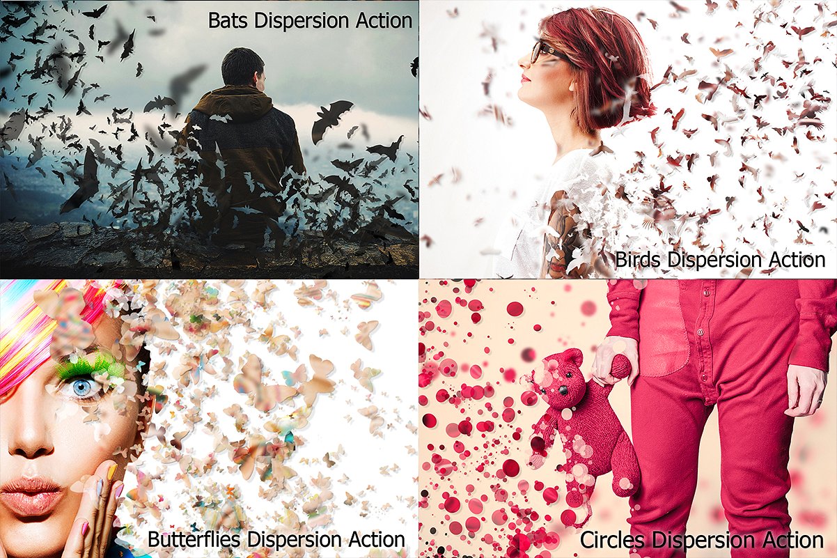 炫酷逼真色散消失效果PS动作 Dispersion Actions Bundle插图(28)