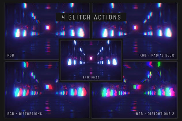 荧光灯管信号故障效果PS动作 Entropy Volume II Photoshop Glitch Effects插图(7)