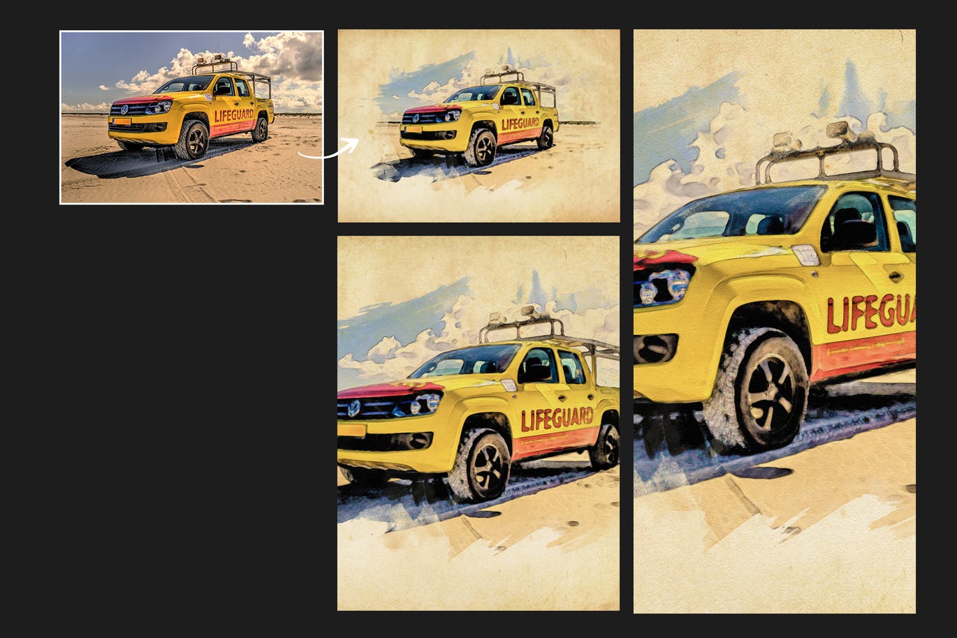 充满活力的逼真水彩遮罩效果PS动作 Vibrant Watercolor Effect – Photoshop Action插图(3)