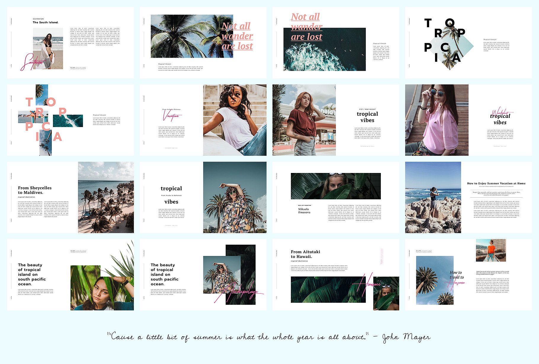 夏季热带主题Keynote模板 PORTARICA – Keynote Template插图(4)