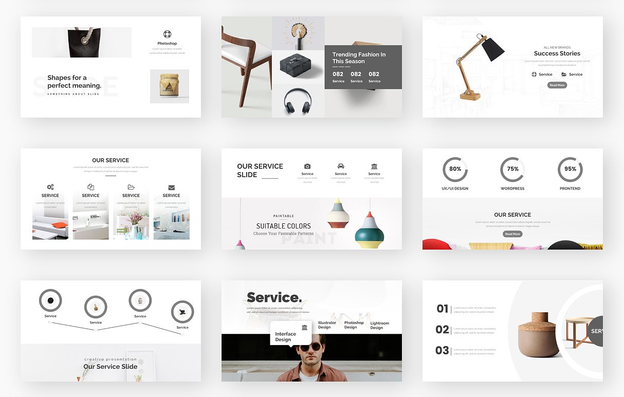 128个独特的谷歌幻灯片模版插图(2)