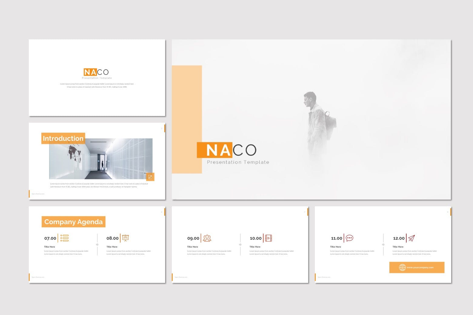 室内装饰设计公司介绍PPT模板下载 Naco – Powerpoint Template插图(1)