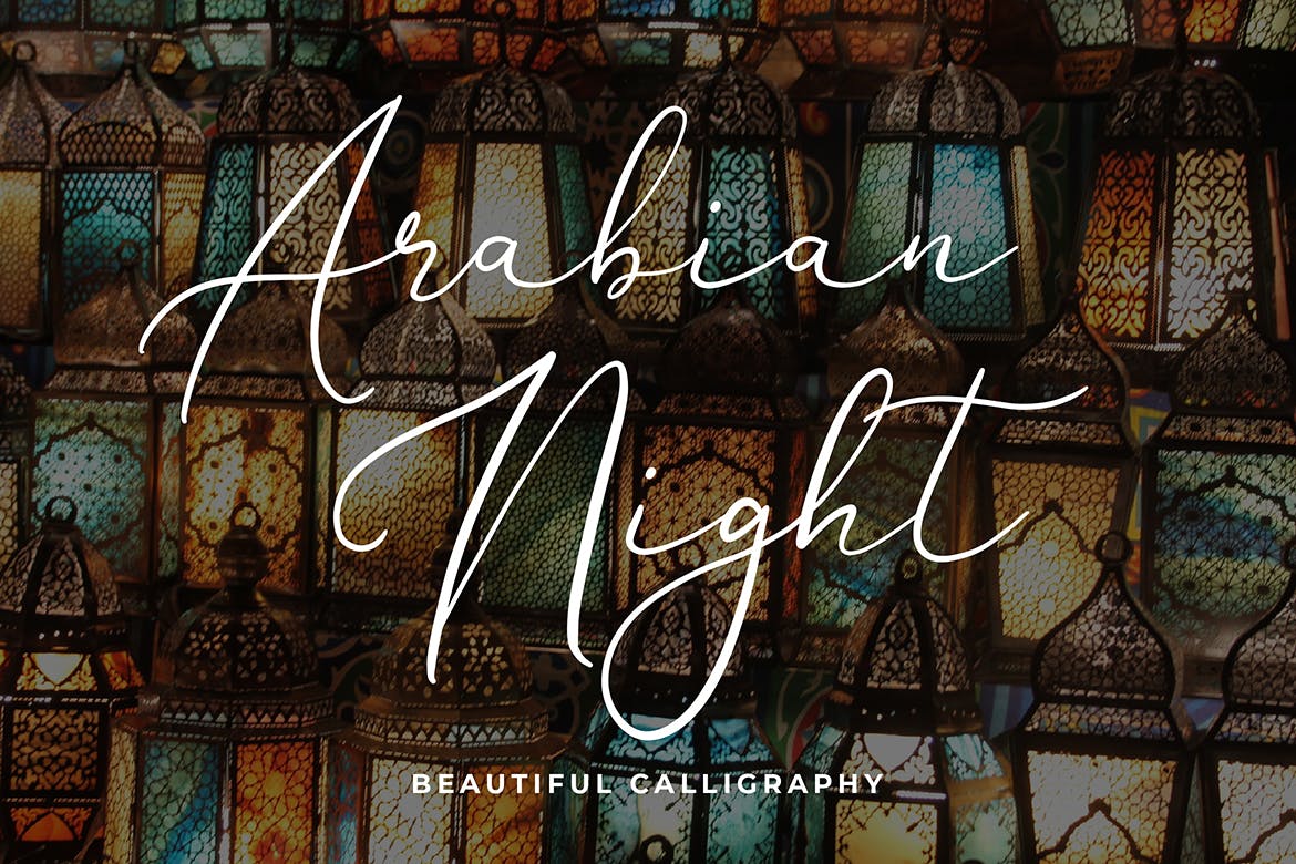 独特手写连笔书法英文字体素材库精选 Brianna Qasim Beautiful Calligraphy Font插图(5)