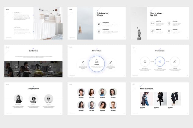 时尚极简设计商业主题PPT幻灯片模板 KULA Powerpoint Template插图(5)