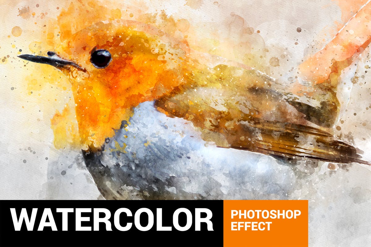 水彩艺术插画照片效果一键生成PS动作 Perfectum 2 – Watercolor Artist Photoshop Action插图