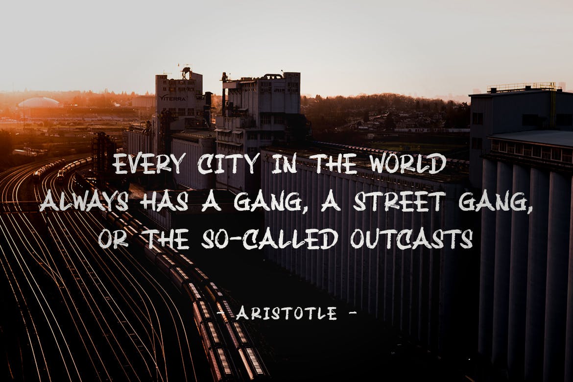 干笔刷纹理英文手写字体素材库精选装饰字体素材库精选 Earth Tracks – Brush Texture Font插图(1)