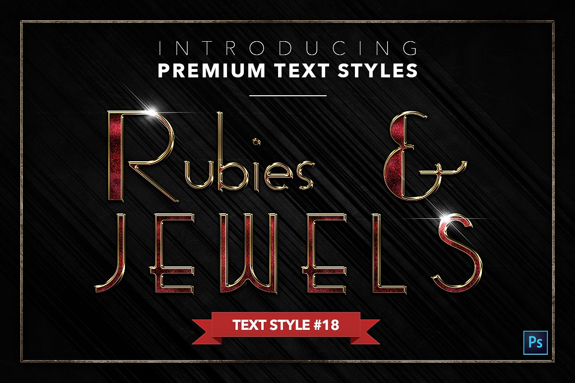 20款红宝石&珠宝文本风格的PS图层样式下载 20 RUBIES & JEWELS TEXT STYLES [psd,asl]插图(18)
