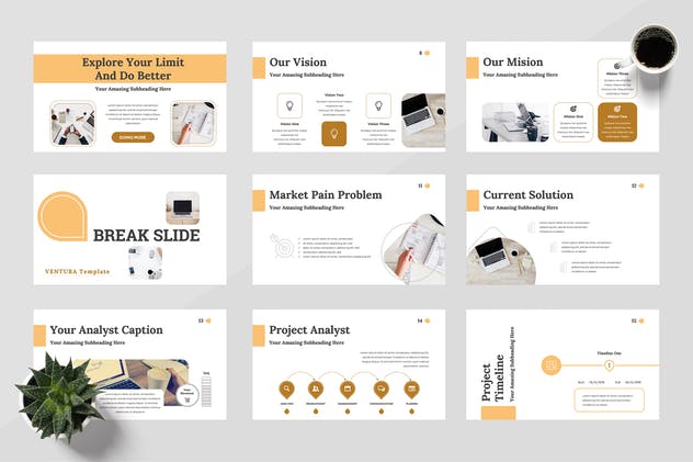 初创项目路演Keynote幻灯片演示模板 Ventura – Startup Keynote Presentation插图(2)